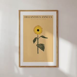 Sunflower Print, Flower Market Poster, Flower Market Prints, Digital Download, Tokyo Flower Market, Printable Poster, Matisse Flower Poster