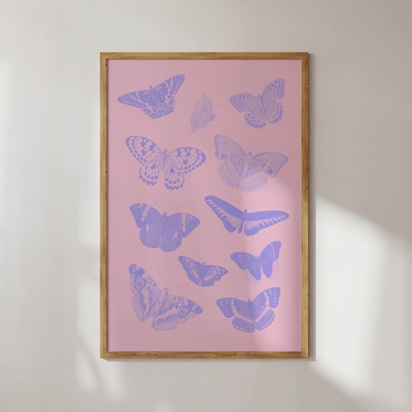 Butterfly Art Poster - Etsy