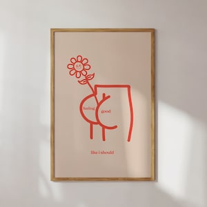 Queer art, Body Positivity Art, Trendy Digital Print, Indie Room Decor, Pinterest Room Decor, lesbian art, queer art prints and poster