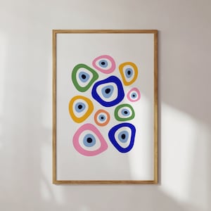 Evil Eye Wall Art Print, Evil Eye Room Decor, Evil Eye Prints, Evil Eye Art, Evil Eye Digital Download, Digital Prints, Printable Wall Art