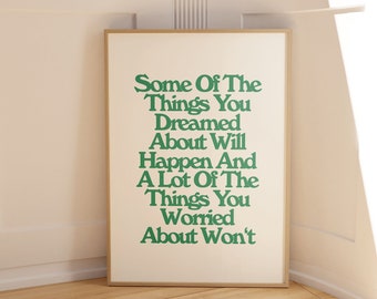 Green poster aesthetic wall art prints green quote art print aesthetic posters minimalist retro prints A1 A2 A3 A4 Poster Large Wall Art