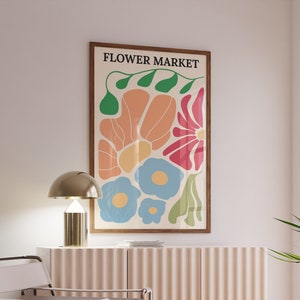 Flower Market Poster Spring Colors