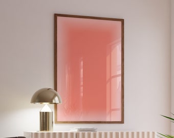 Orange Aura Gradient Poster, Aura Poster, Apricot Gradient Poster, Poster Aesthetic, große Wandkunst, Wohnungsdekor, Wohnheim Wandkunst