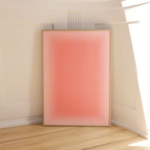 Orange Aura Gradient Poster, Aura print, Apricot Gradient Poster, Poster Aesthetic, Digital Print Download, Apartment Decor, Printable Art