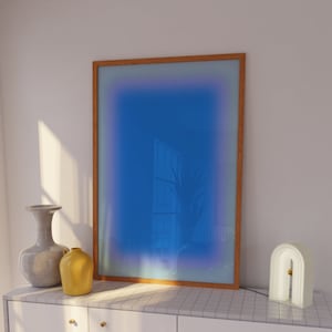 Bedroom Wall Decor, Aura gradient Poster, blue aura Print, Dorm Room Decor, gradient wall art, Trendy Wall Art, Blue, Printable Wall Art