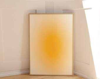 Arte della parete aura gialla, Poster giallo, Poster sfumato Aura, Arte della parete estetica, Decorazione della parete gialla, Arte della parete Aura, Poster alla moda Giallo