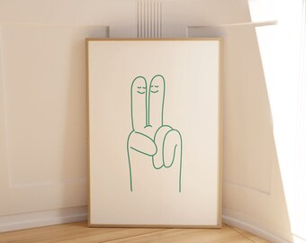 Decoração de quarto verde estética minimalista, impressão verde retrô, pôster estético, impressão estética, decoração de parede minimalista, estética de pôster verde