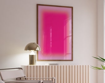 Pastell Rosa Aura Farbverlauf - Wohnung Deko - Preppy Zimmer Dekor - Dänische Pastell Deko - Große Wandkunst