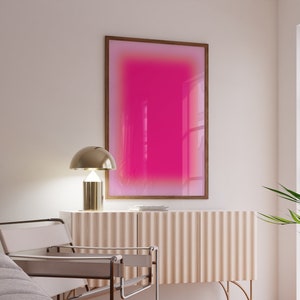 Dégradé rose pastel aura - décoration d'appartement - décoration de chambre esthétique - décoration pastel danoise - grande oeuvre d'art murale - art mural rose - affiche rose