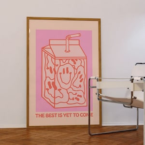 Cartel pastel danés "lo mejor está por venir" impresión de arte de pared de moda decoración del dormitorio decoración de la habitación estética cartel impresión A4 A3 A2 Regalo para ella