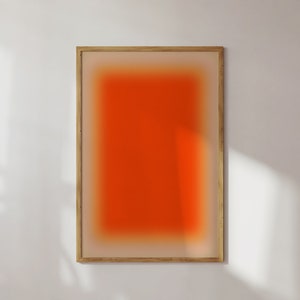 Orange Aura Farbverlauf - Wohnung Dekor - Ästhetisches Raumdekor - Dänisches Pastell Dekor - Große Wandkunst - Orange Wandkunst - Orangenes Poster Bild 5