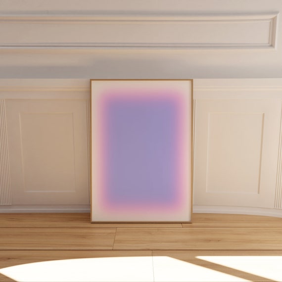 Pastel Lavender Pink Aura Gradient - Apartment Decor - Preppy Room Decor - Danish Pastel Decor - Large Wall Art