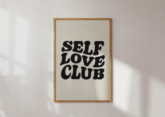 Trendy Minimalist Self Love Wall Art Print - Aesthetic Room Decor
