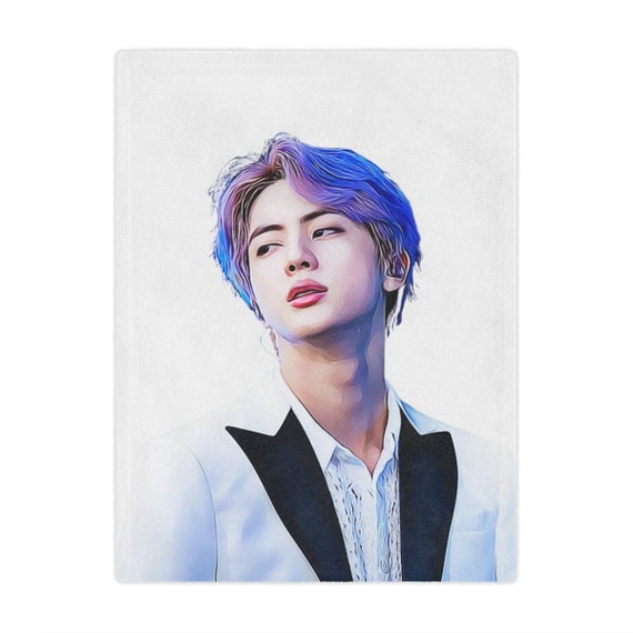 BTS Jin Purple Hair Art Minky Blanket BTS Jin Blanket Bts - Etsy BTS Jin Purple Hair Art Minky Blanket BTS Jin Blanket Bts - Etsy