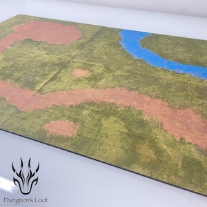 Handbemalte und modulare Holzkarte/Gelände für Rollenspiele und Brettspiele + Miniaturen (Dnd, Dungeons and Dragons, Pathfinder)