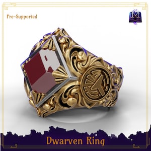 Magic Dwarf Ring - Mystic Makers Miniatures - Oggetto da collezione in resina 3D Printed