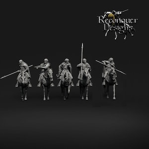 Group of Nobles Hunting - Reconquer Designs - Wargames, Modeling, Dioramas, Board Games - 28mm | 32mm | 35mm Scale