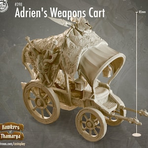 Adrien's Cart - Cast n' Play - Dungeons and dragons, Dnd, pathfinder, warhammer - 32mm - 3D Printed