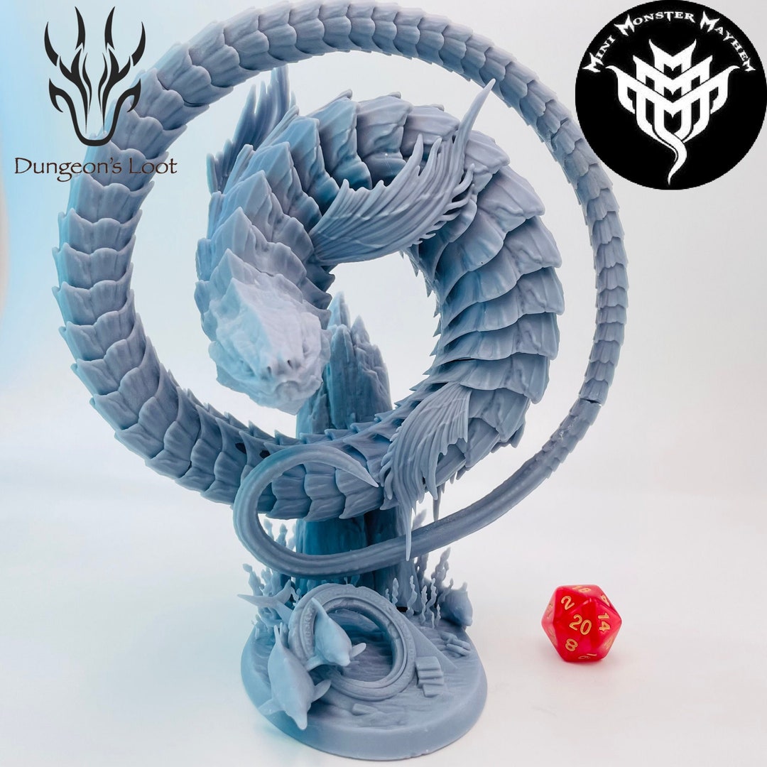 Icebound Serpent - 28mm or 32mm Miniatures - Rime Eternal