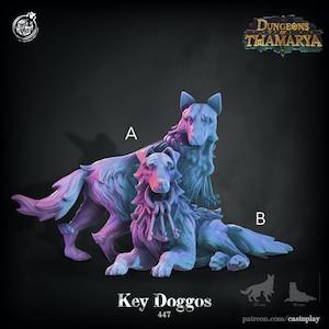 Guardian Dogs - Cast n' Play - Dungeons and dragons, Dnd, pathfinder, warhammer - Schaal 32 mm - 3D-geprint