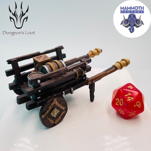 Wózek kupiecki - Fabryka Mamutów - Lochy i smoki, Dnd, pathfinder, młot bojowy - 32 mm - wydruk 3D