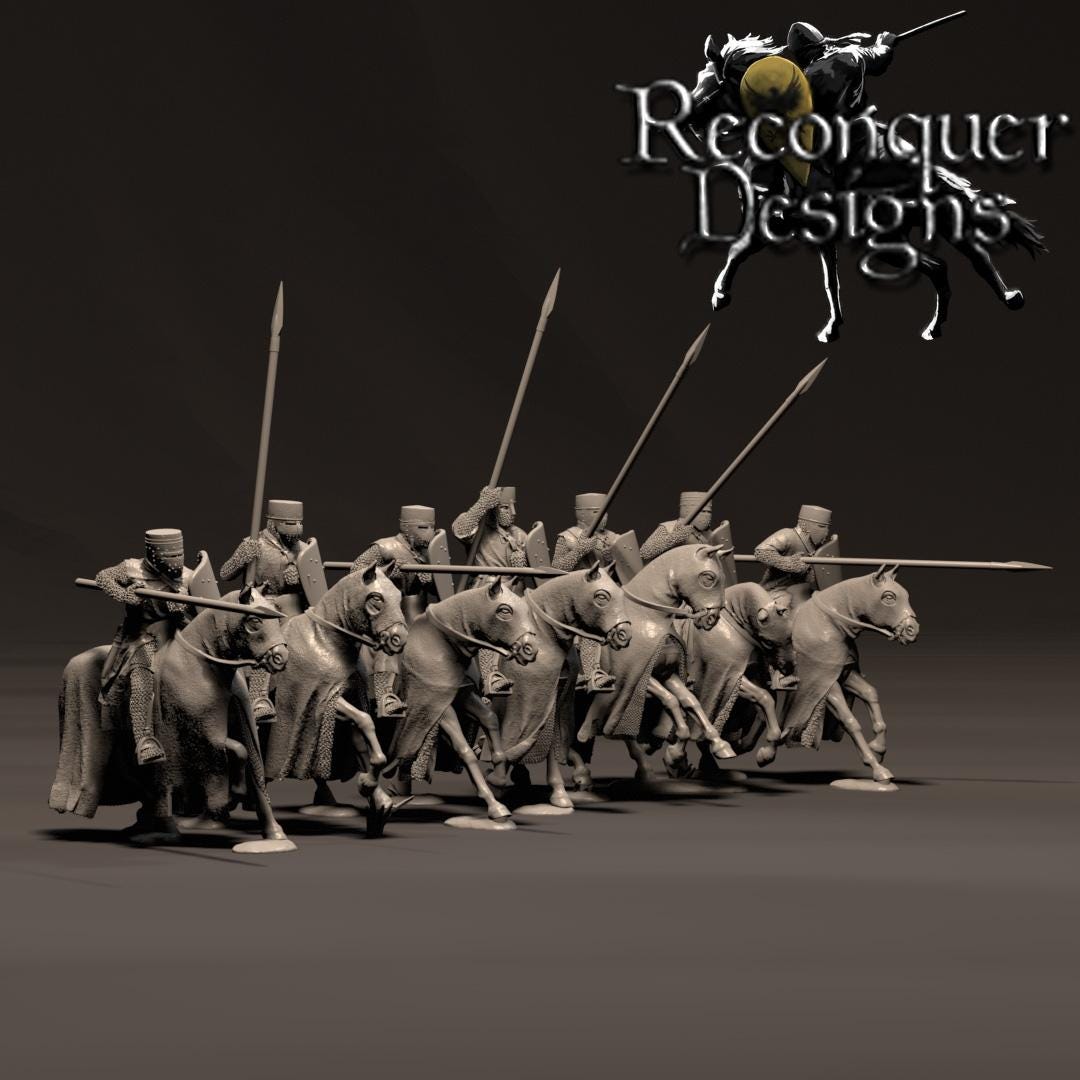 French Knights XIII Century - Reconquer Designs - Wargames, Modeling, Dioramas, Board Games - 28mm | 32mm | 35mm Scale