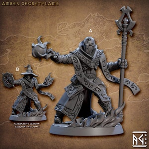 Trollkarlen Amber - Artisan Guild - Dungeons and Dragons, D&D, Pathfinder - 32 mm - 3D-utskriven