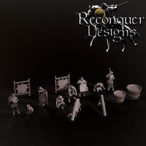 Mittelalterliche Gerber – Reconquer Designs – Wargaming, Modellbau, Dioramen, Tabletop-Spiele – Maßstab 28 mm | 32 mm | 35 mm