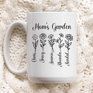 Personalized Mug for Mom, Gift for Mom, Gift for Grandma, Mom&#39;s Garden Mug, Grandma&#39;s Garden Mug, Mother&#39;s Day Gift, Custom Name Mug for Mom