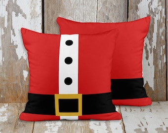 Santa Christmas Pillow Cover, Festive Holiday Décor, Cute Christmas Throw Pillow Cover, Holiday Pillow Cover, Christmas Décor, Cute Pillows