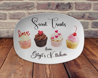 Personalized Valentine Platter, Valentine Dessert Tray, Cute Valentine Décor, Holiday Dinnerware, Custom Kitchen Platter, Gift for Grandma