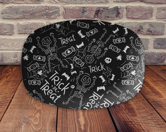 Halloween Platter, Halloween Party Table Décor, Skeleton Platter, Spooky Season Décor, Halloween Tableware, Halloween Dinnerware