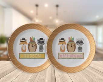 Personalized Thanksgiving Plate, Custom Thanksgiving Plate for Kids, Personalized Boy or Girl Dinner Plate, Holiday Keepsake Plate with Name