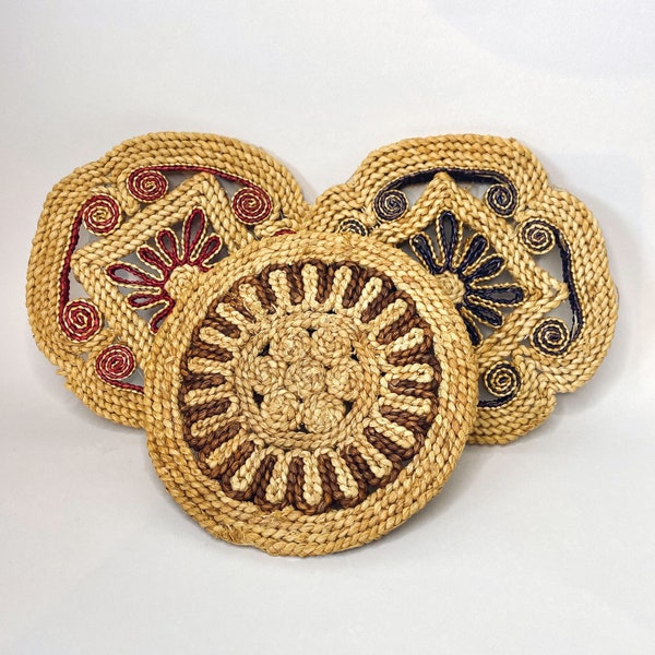 Straw Trivets Etsy