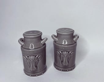 Vintage Ceramic Salt and Pepper Shakers | Cow Milk Jug Shakers