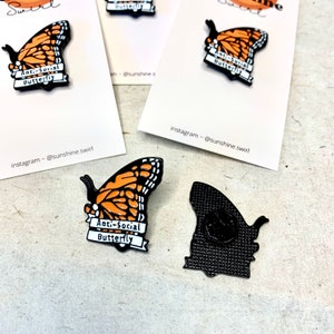 Enamel Pin Sunshine Pin Butterfly Pin Broach image 5