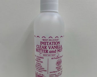 Superior Flavors Klare VANILLE, BUTTER, & NUSS 8oz Flasche