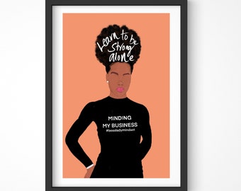 Black Woman Art Print | Empowerment Wall Decor