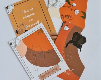 Affirmation Cards | Illustrated Positivity Quotes, Self-Care Gift