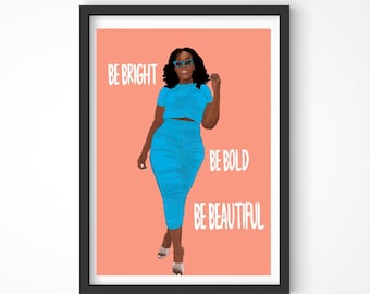 Black Woman Art Print | Empowerment Wall Decor