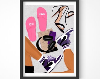 Black Woman Art Print | Fashion Empowerment Wall Art