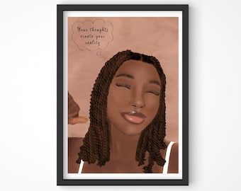 Black Art Print | Black Woman | Wall Art | Empowerment Art