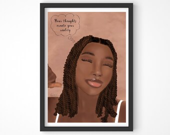 Black Woman Art Print | Empowerment Wall Art