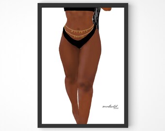 Black Woman Art Print | Body Positive Empowerment
