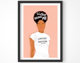 Empowerment Art Print | Black Woman Portrait on Archival Paper