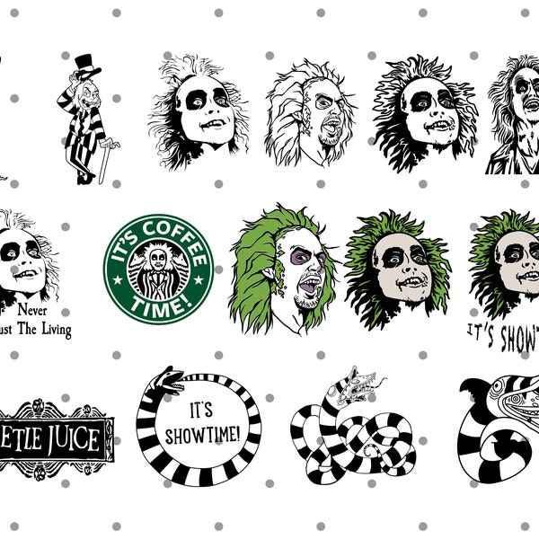 Beetlejuice Bundle SVG, Beetlejuice Files for Cricut, Instant Download, Png, Eps, Dxf