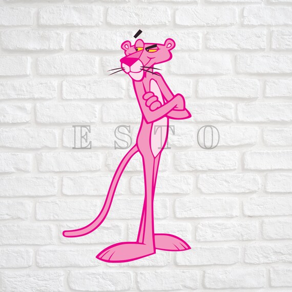 Pink Panther SVG for Cricut Silhouette Vector PNG Sticker Etsy Finland