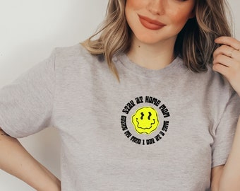 SAHM SHIRT / Quédate en casa mamá / Perdiendo la cabeza 1 día a la vez / Camiseta de mamá / Smiley distorsionado