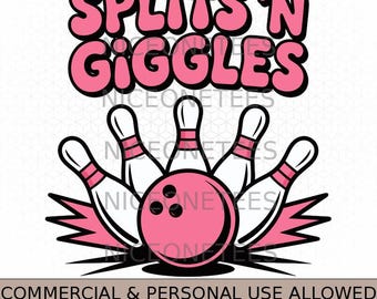 Divertido equipo de bolos Splits 'N Giggles, jugador de bolos Svg Png