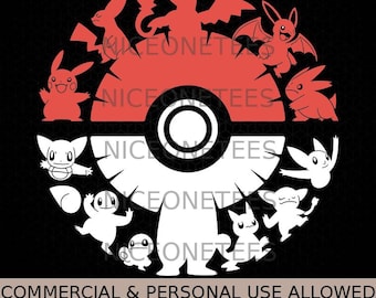 Poekeymon Pokeball SVG – Lustige Parodie-Monsterball-Schnittdatei